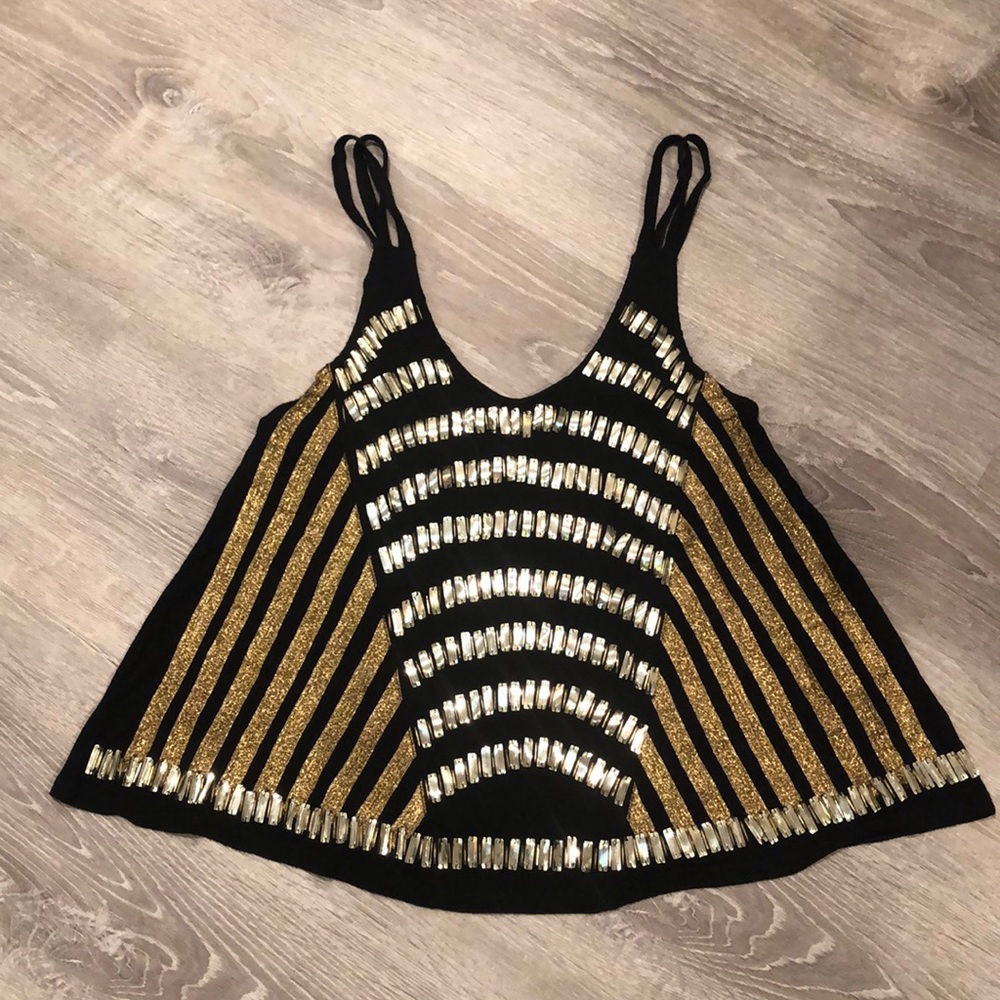 Anthropologie Sequined Tank